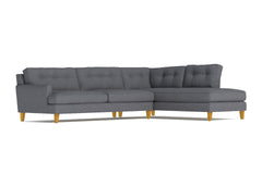 Virgil 2pc Sectional Sofa :: Leg Finish: Natural / Configuration: RAF - Chaise on the Right