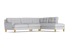 Virgil 2pc Sectional Sofa :: Leg Finish: Natural / Configuration: RAF - Chaise on the Right