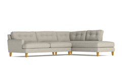 Virgil 2pc Sectional Sofa :: Leg Finish: Natural / Configuration: RAF - Chaise on the Right