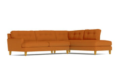 Virgil 2pc Sectional Sofa :: Leg Finish: Natural / Configuration: RAF - Chaise on the Right