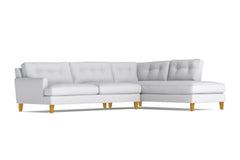 Virgil 2pc Sectional Sofa :: Leg Finish: Natural / Configuration: RAF - Chaise on the Right