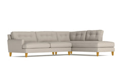 Virgil 2pc Sectional Sofa :: Leg Finish: Natural / Configuration: RAF - Chaise on the Right
