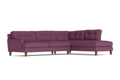 Virgil 2pc Sectional Sofa :: Leg Finish: Pecan / Configuration: RAF - Chaise on the Right