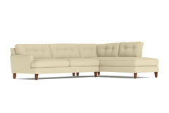 Virgil 2pc Sectional Sofa :: Leg Finish: Pecan / Configuration: RAF - Chaise on the Right