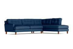 Virgil 2pc Sectional Sofa :: Leg Finish: Pecan / Configuration: RAF - Chaise on the Right
