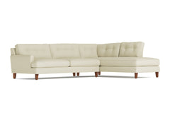 Virgil 2pc Sectional Sofa :: Leg Finish: Pecan / Configuration: RAF - Chaise on the Right