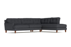 Virgil 2pc Sectional Sofa :: Leg Finish: Pecan / Configuration: RAF - Chaise on the Right