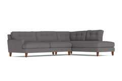 Virgil 2pc Sectional Sofa :: Leg Finish: Pecan / Configuration: RAF - Chaise on the Right