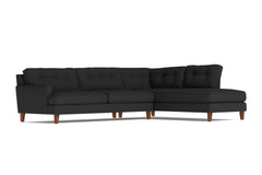 Virgil 2pc Sectional Sofa :: Leg Finish: Pecan / Configuration: RAF - Chaise on the Right