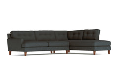 Virgil 2pc Sectional Sofa :: Leg Finish: Pecan / Configuration: RAF - Chaise on the Right