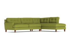 Virgil 2pc Sectional Sofa :: Leg Finish: Pecan / Configuration: RAF - Chaise on the Right