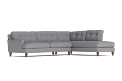 Virgil 2pc Sectional Sofa :: Leg Finish: Pecan / Configuration: RAF - Chaise on the Right