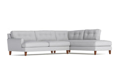 Virgil 2pc Sectional Sofa :: Leg Finish: Pecan / Configuration: RAF - Chaise on the Right