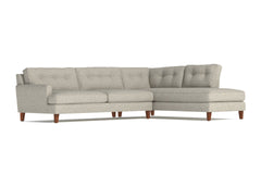 Virgil 2pc Sectional Sofa :: Leg Finish: Pecan / Configuration: RAF - Chaise on the Right