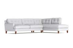 Virgil 2pc Sectional Sofa :: Leg Finish: Pecan / Configuration: RAF - Chaise on the Right