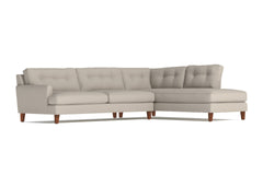 Virgil 2pc Sectional Sofa :: Leg Finish: Pecan / Configuration: RAF - Chaise on the Right