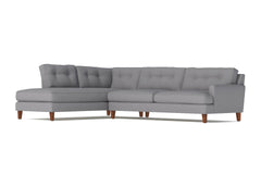 Virgil 2pc Sectional Sofa :: Leg Finish: Pecan / Configuration: LAF - Chaise on the Left