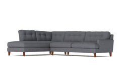 Virgil 2pc Sectional Sofa :: Leg Finish: Pecan / Configuration: LAF - Chaise on the Left