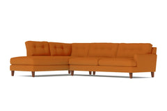 Virgil 2pc Sectional Sofa :: Leg Finish: Pecan / Configuration: LAF - Chaise on the Left