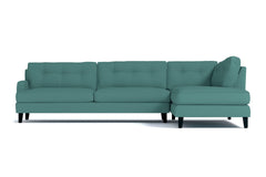 Virgil 2pc Sectional Sofa :: Leg Finish: Espresso / Configuration: RAF - Chaise on the Right