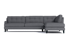 Virgil 2pc Sectional Sofa :: Leg Finish: Espresso / Configuration: RAF - Chaise on the Right
