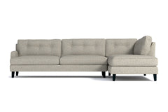 Virgil 2pc Sectional Sofa :: Leg Finish: Espresso / Configuration: RAF - Chaise on the Right