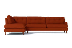 Virgil 2pc Sectional Sofa :: Leg Finish: Pecan / Configuration: LAF - Chaise on the Left