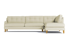 Virgil 2pc Sectional Sofa :: Leg Finish: Natural / Configuration: RAF - Chaise on the Right