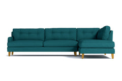 Virgil 2pc Sectional Sofa :: Leg Finish: Natural / Configuration: RAF - Chaise on the Right