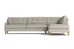 Virgil 2pc Sectional Sofa :: Leg Finish: Natural / Configuration: RAF - Chaise on the Right
