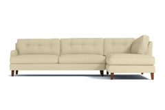 Virgil 2pc Sectional Sofa :: Leg Finish: Pecan / Configuration: RAF - Chaise on the Right