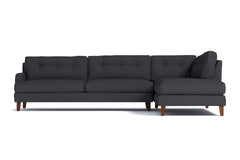 Virgil 2pc Sectional Sofa :: Leg Finish: Pecan / Configuration: RAF - Chaise on the Right