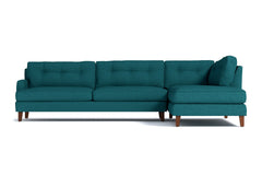 Virgil 2pc Sectional Sofa :: Leg Finish: Pecan / Configuration: RAF - Chaise on the Right