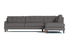 Virgil 2pc Sectional Sofa :: Leg Finish: Pecan / Configuration: RAF - Chaise on the Right