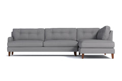 Virgil 2pc Sectional Sofa :: Leg Finish: Pecan / Configuration: RAF - Chaise on the Right