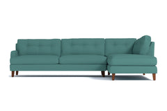 Virgil 2pc Sectional Sofa :: Leg Finish: Pecan / Configuration: RAF - Chaise on the Right
