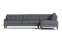 Virgil 2pc Sectional Sofa :: Leg Finish: Pecan / Configuration: RAF - Chaise on the Right