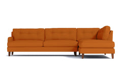 Virgil 2pc Sectional Sofa :: Leg Finish: Pecan / Configuration: RAF - Chaise on the Right