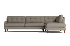 Virgil 2pc Sectional Sofa :: Leg Finish: Pecan / Configuration: RAF - Chaise on the Right