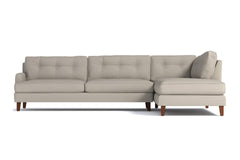 Virgil 2pc Sectional Sofa :: Leg Finish: Pecan / Configuration: RAF - Chaise on the Right