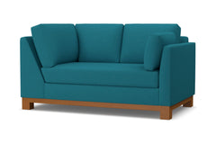 Avalon Right Arm Corner Loveseat :: Leg Finish: Pecan / Configuration: RAF - Chaise on the Right
