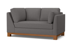Avalon Right Arm Corner Loveseat :: Leg Finish: Pecan / Configuration: RAF - Chaise on the Right