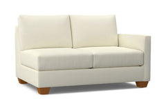 Tuxedo Right Arm Loveseat :: Leg Finish: Pecan / Configuration: RAF - Chaise on the Right