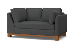 Avalon Right Arm Corner Loveseat :: Leg Finish: Pecan / Configuration: RAF - Chaise on the Right