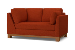 Avalon Right Arm Corner Loveseat :: Leg Finish: Pecan / Configuration: RAF - Chaise on the Right