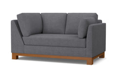 Avalon Right Arm Corner Loveseat :: Leg Finish: Pecan / Configuration: RAF - Chaise on the Right