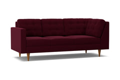 Logan Left Arm Corner Sofa :: Leg Finish: Pecan / Configuration: LAF - Chaise on the Left