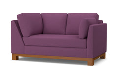 Avalon Right Arm Corner Loveseat :: Leg Finish: Pecan / Configuration: RAF - Chaise on the Right