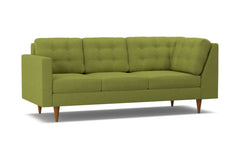 Logan Left Arm Corner Sofa :: Leg Finish: Pecan / Configuration: LAF - Chaise on the Left
