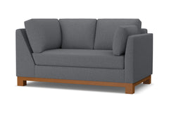 Avalon Right Arm Corner Loveseat :: Leg Finish: Pecan / Configuration: RAF - Chaise on the Right